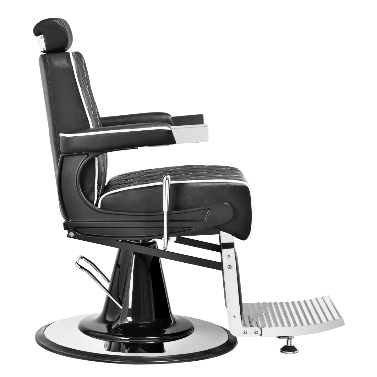 WK  TEMPLE - BLACK BARBER CHAIR / Barberstuhl Herrenfrisierstuhl – Bild 4