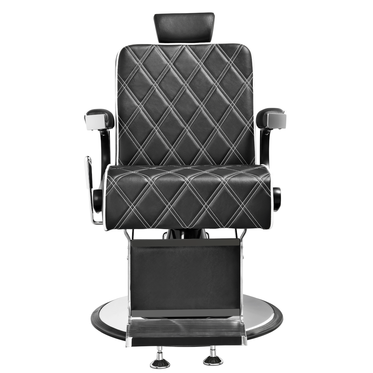 WK  TEMPLE - BLACK BARBER CHAIR / Barberstuhl Herrenfrisierstuhl – Bild 2