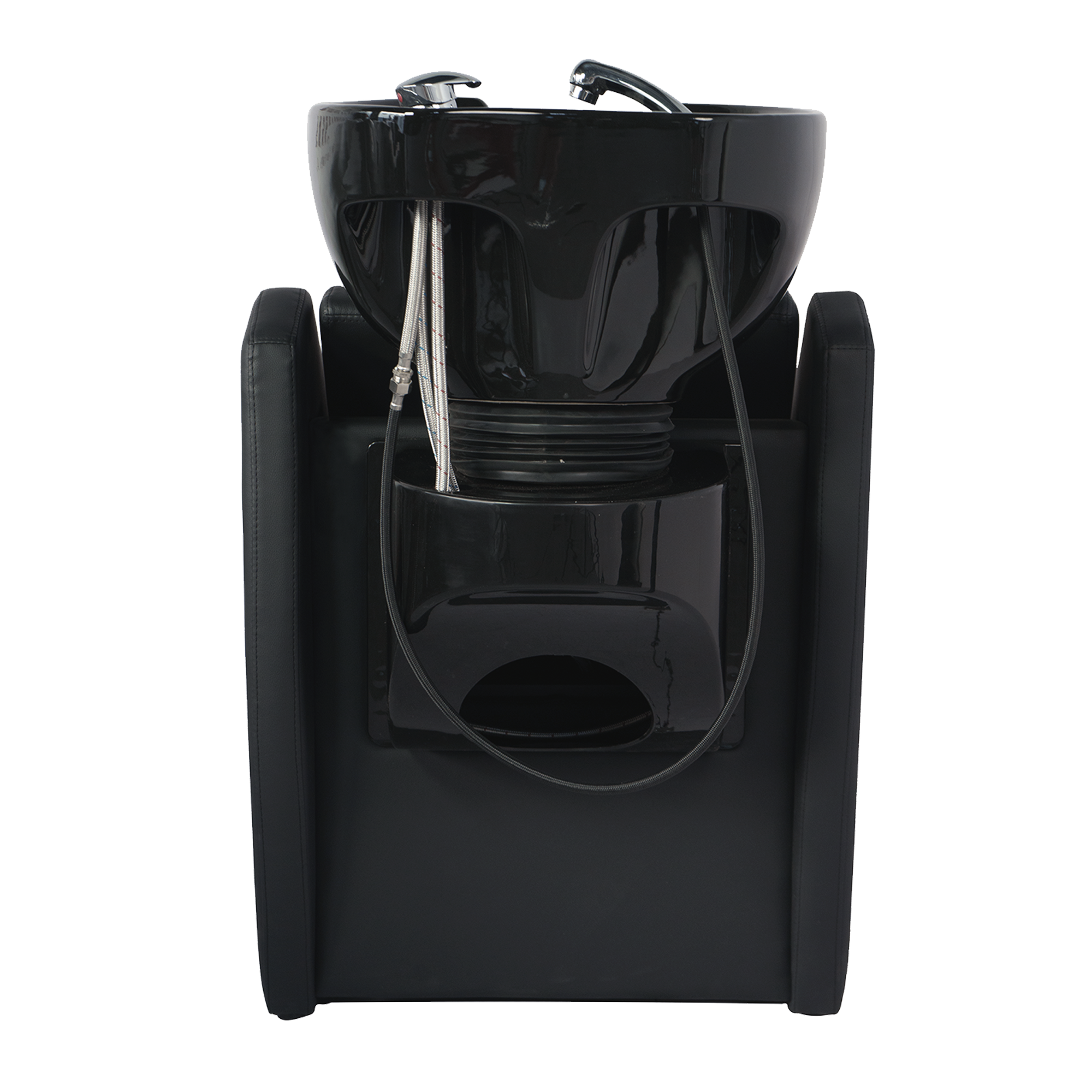 WK WISP - Friseurwaschbecken Friseur Waschplatz Waschsessel Rückwärtswaschbecken ( Schwarz / Weiß ) – Bild 2