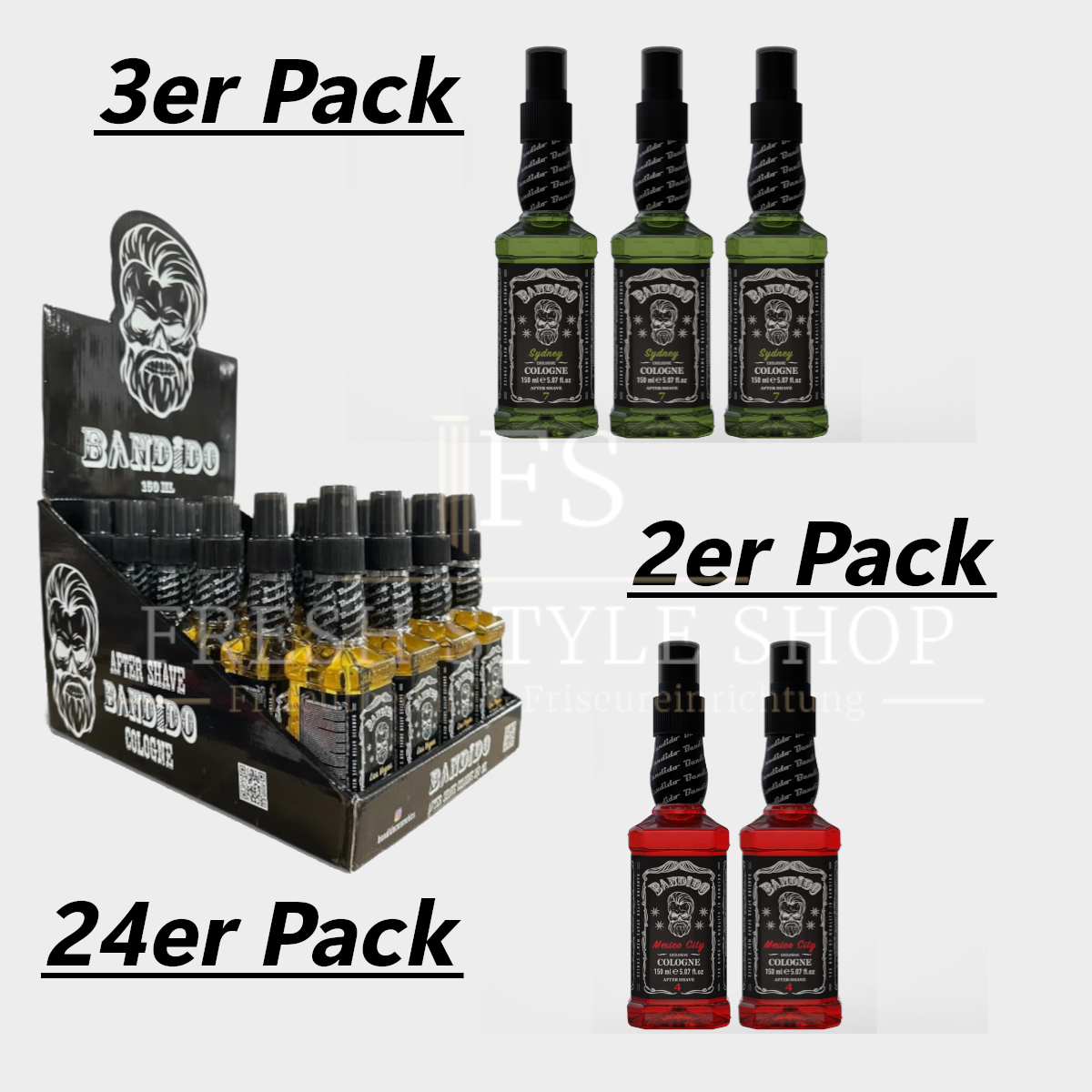 SPARSET Bandido After Shave Cologne 150ml ( 2er / 3er / 24er Display Pack )