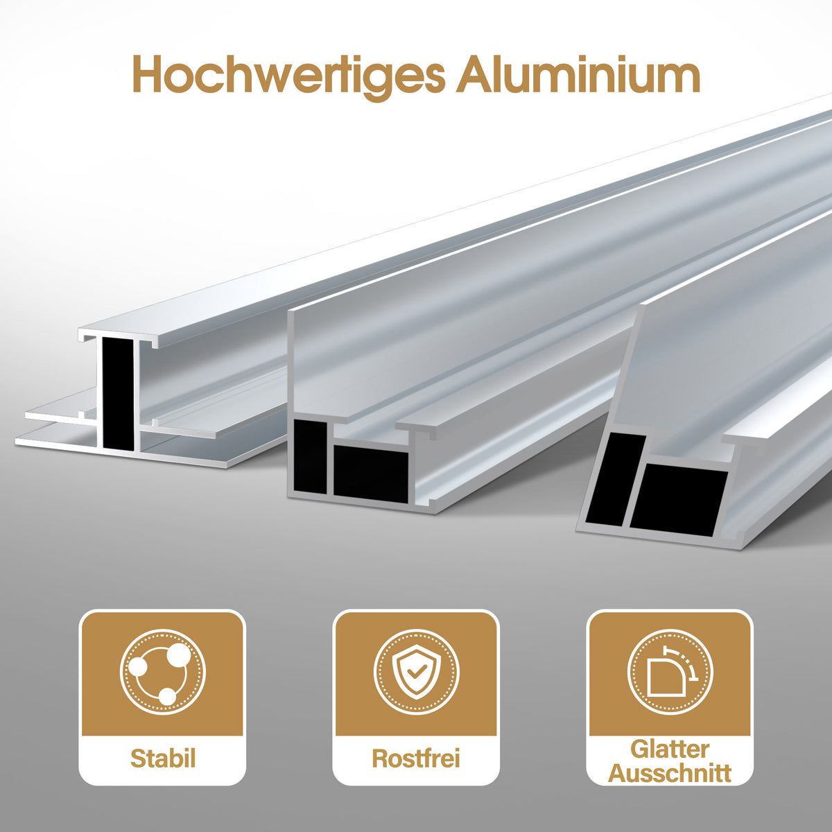 BP Aluminiumrahmen für Hexagon LED-Garage Light LP003/LP004/LP005, Montagezubehör für Deckeninstallation 242cm x 484cm – Bild 2