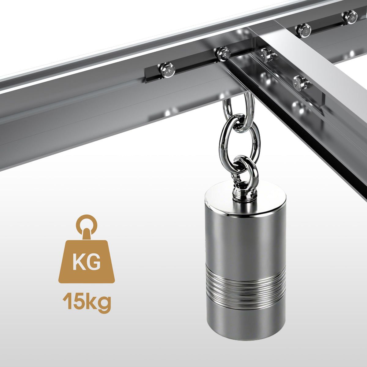 BP Aluminiumrahmen für Hexagon LED-Garage Light LP003/LP004/LP005, Montagezubehör für Deckeninstallation 242cm x 484cm – Bild 5