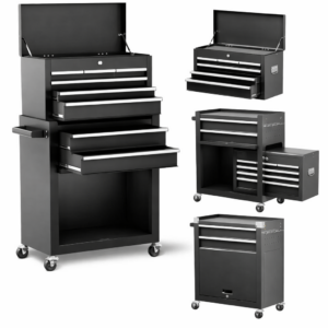 FS 2in1 Werkzeugwagen Werkstattwagen ohne Werkzeug 8 Schubladen + großes und kleines Fach Kugelgelagerte Schubladen