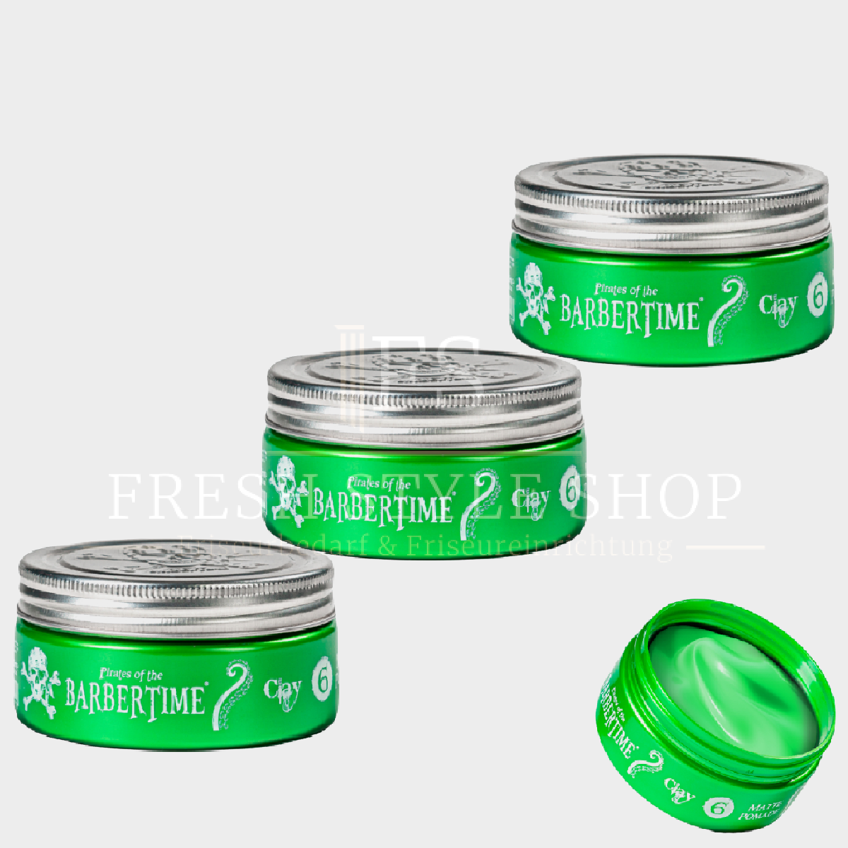 SPARSET 3x BARBERTIME Haarpomade Hair Pomade Styling Pomade 150ml Matte Clay