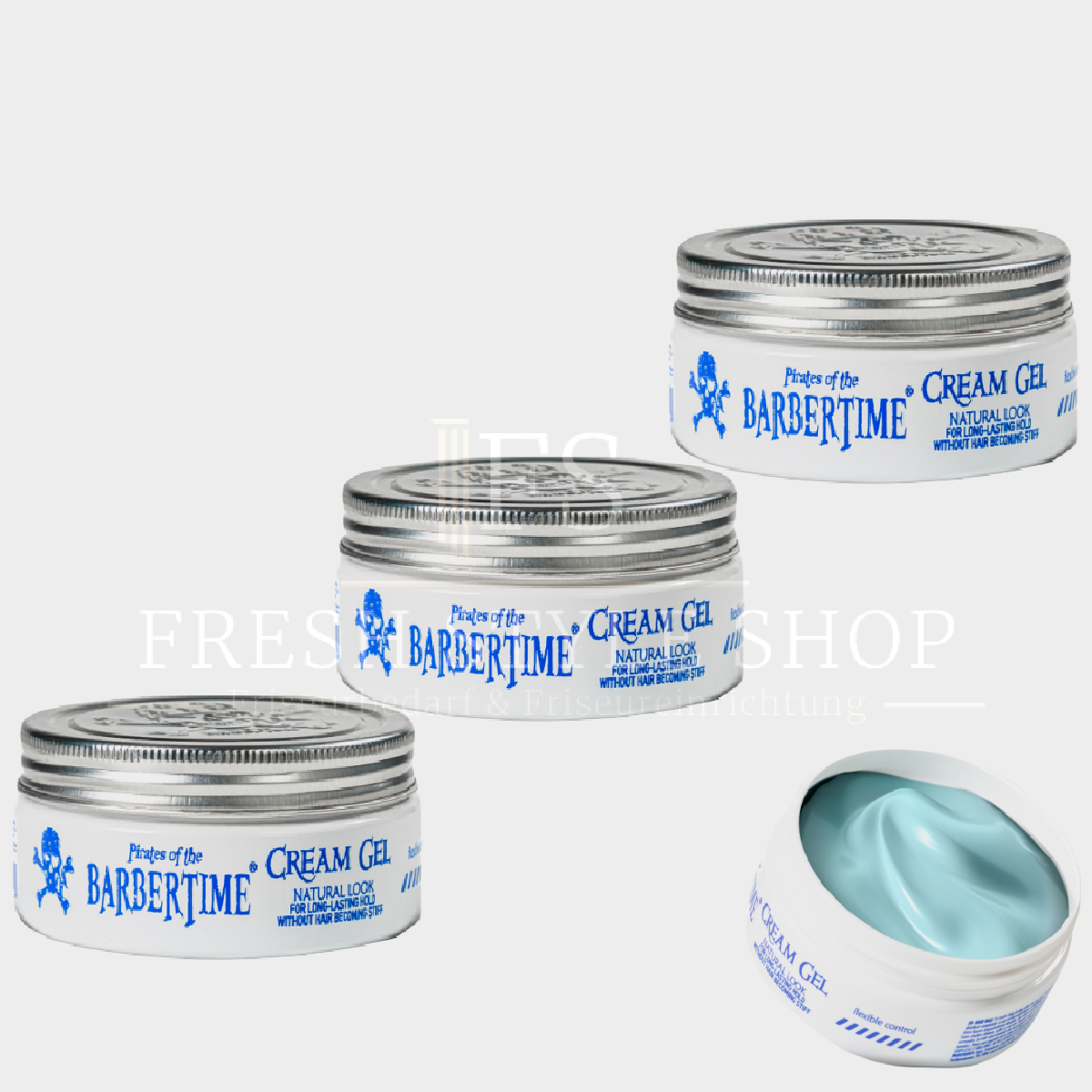 SPARSET 3x BARBERTIME Cream Gel Haarstyling-Creme Gel 150ml