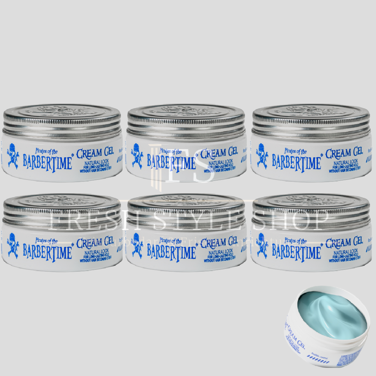 SPARSET 6x BARBERTIME Cream Gel Haarstyling-Creme Gel 150ml