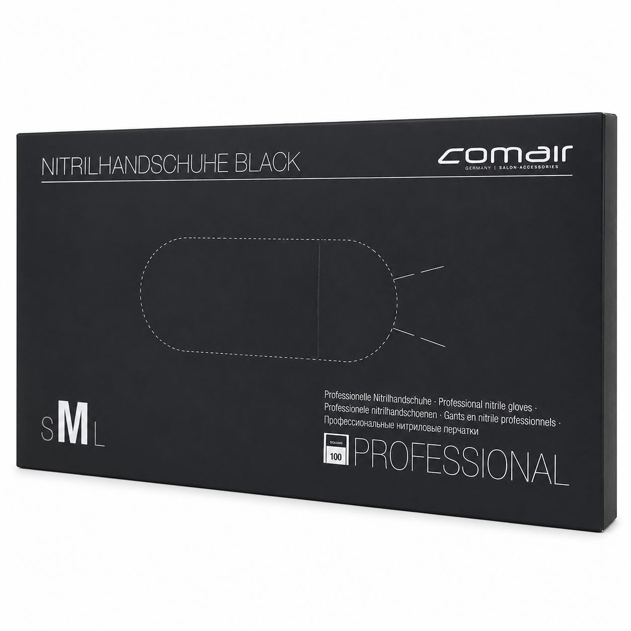 Comair Nitrilhandschuhe sz 100er Box puderfrei Schwarz ( Größe M )